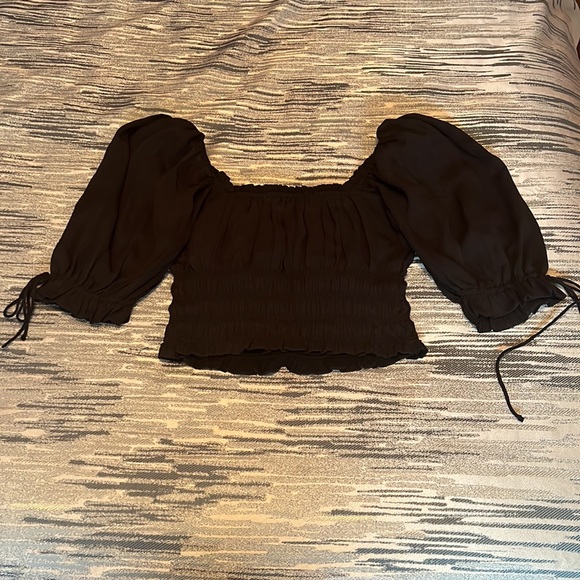 NWOT Abercrombie Stringy Rouched Top - Picture 5 of 6